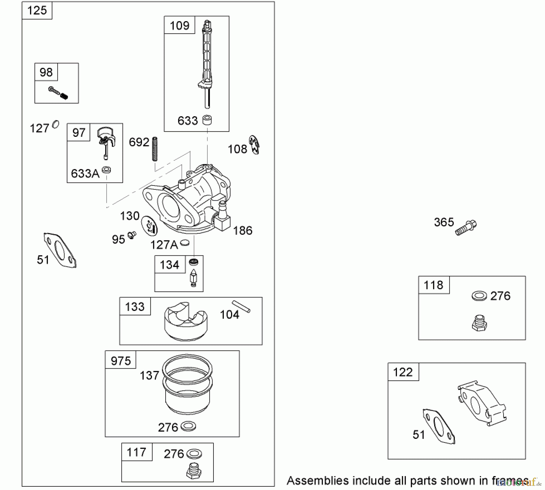  Toro Neu Snow Blowers/Snow Throwers Seite 1 38597 (6000) - Toro Power Max 6000 Snowthrower, 2008 (280000001-280999999) CARBURETOR ASSEMBLY BRIGGS AND STRATTON 15D102-0111-E1