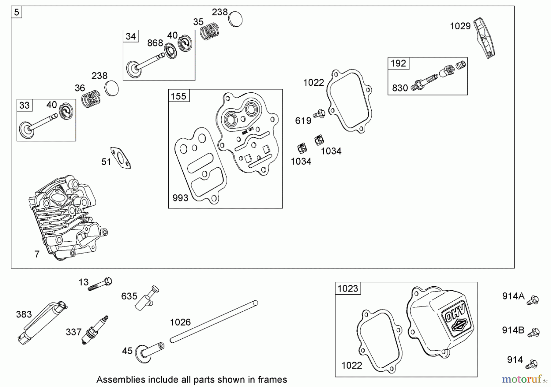  Toro Neu Snow Blowers/Snow Throwers Seite 1 38597 (6000) - Toro Power Max 6000 Snowthrower, 2008 (280000001-280999999) CYLINDER HEAD ASSEMBLY BRIGGS AND STRATTON 15D102-0111-E1