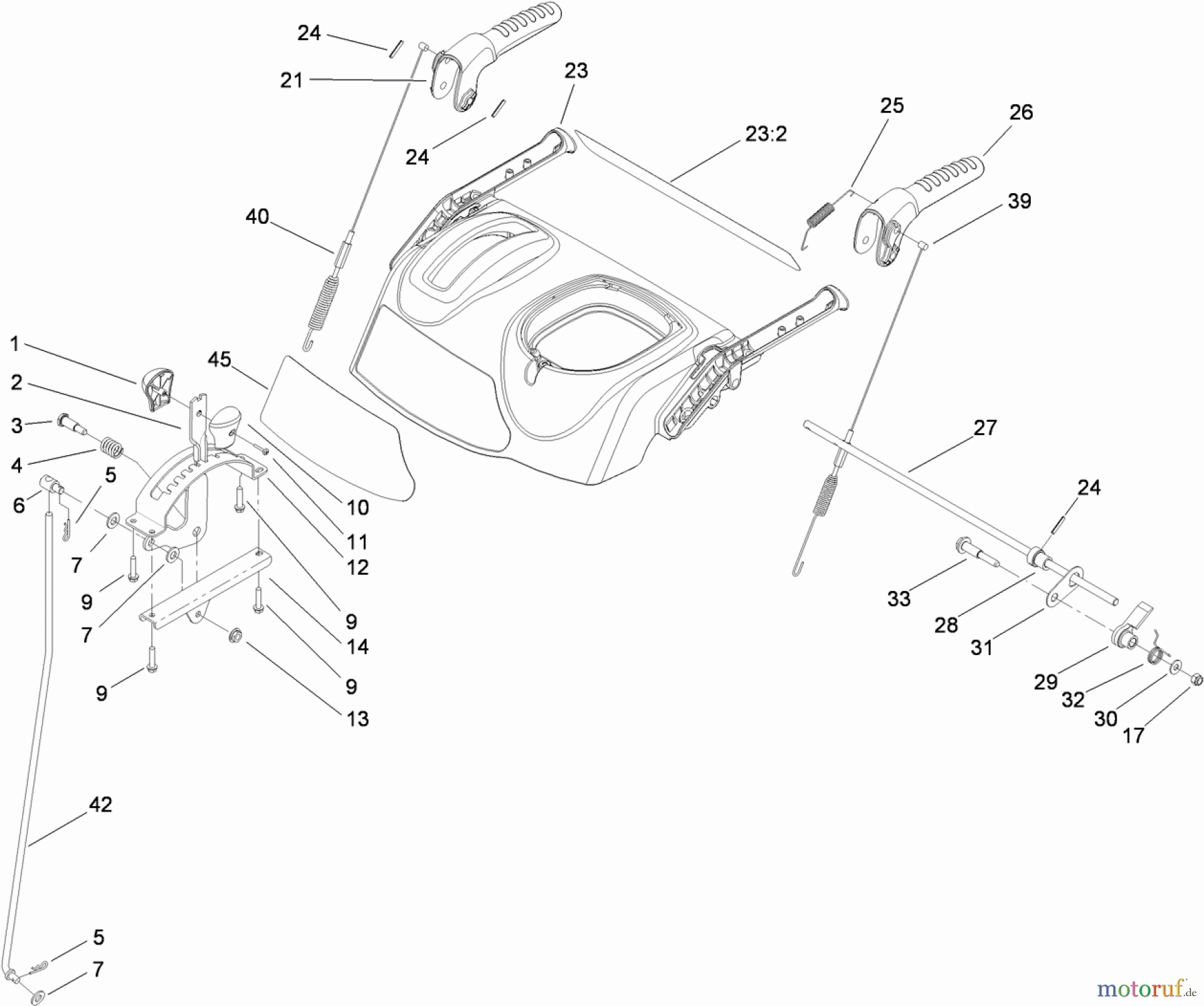  Toro Neu Snow Blowers/Snow Throwers Seite 1 38597 (826 O) - Toro Power Max 826 O Snowthrower, 2012 (312000001-312999999) CONTROL ASSEMBLY