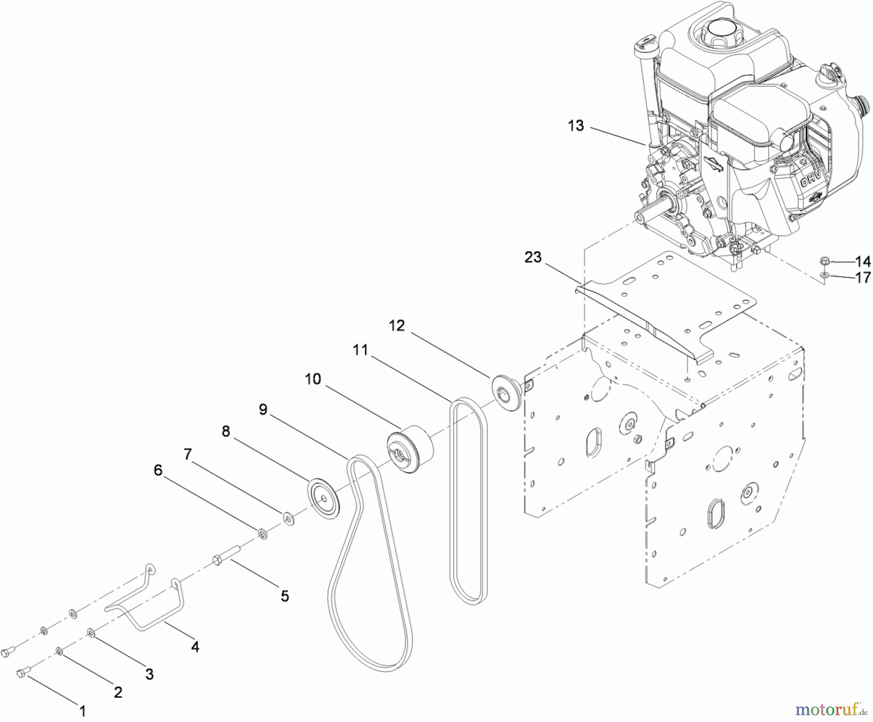  Toro Neu Snow Blowers/Snow Throwers Seite 2 38614 (726 OE) - Toro Power Max 726 OE Snowthrower, 2011 (311000001-311999999) ENGINE ASSEMBLY