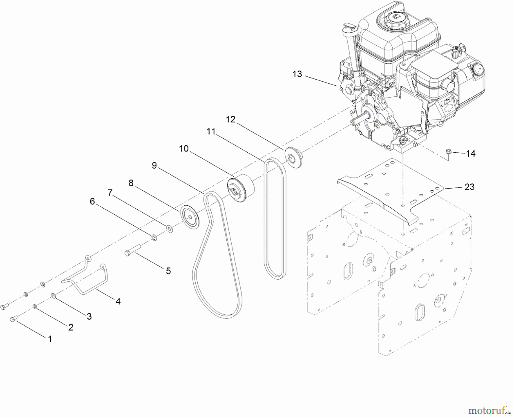  Toro Neu Snow Blowers/Snow Throwers Seite 2 38614 (726 OE) - Toro Power Max 726 OE Snowthrower, 2012 (SN 312000001-312011919) ENGINE ASSEMBLY