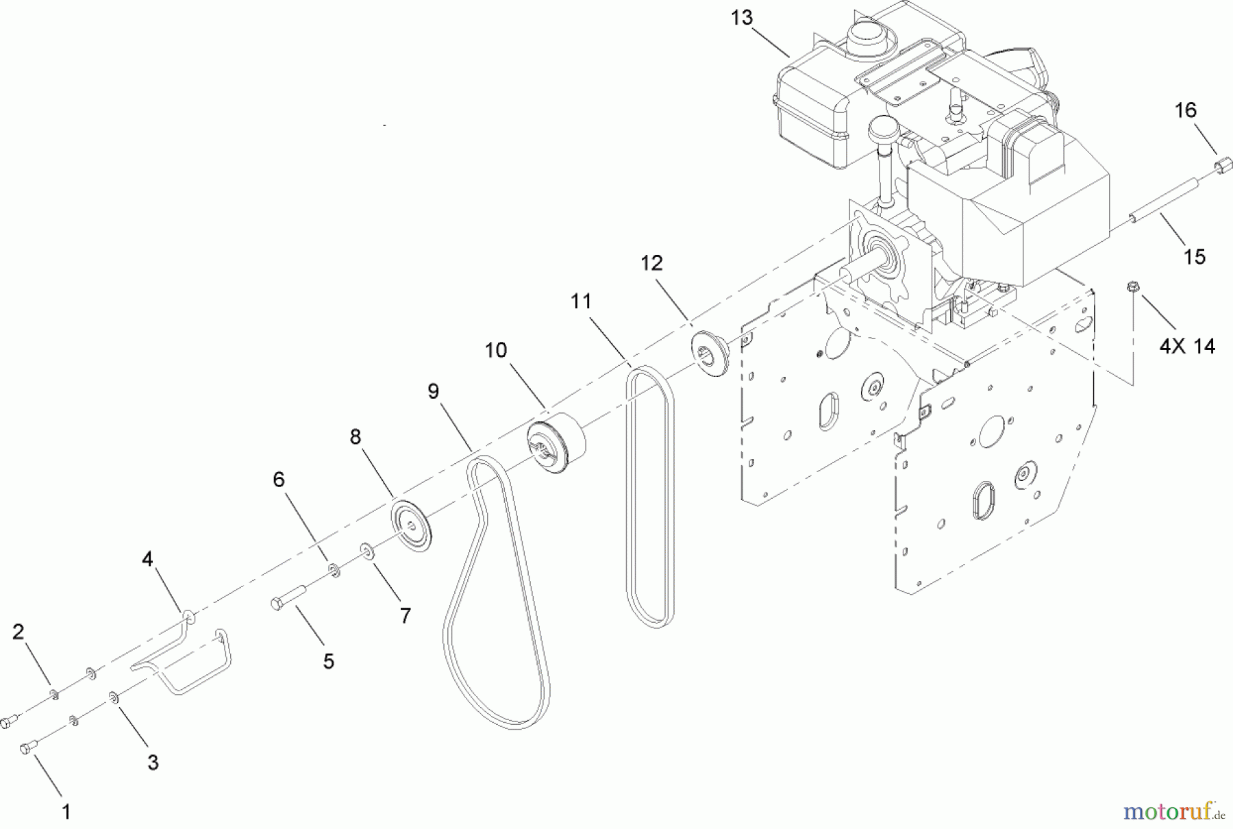  Toro Neu Snow Blowers/Snow Throwers Seite 2 38621 (826 LE) - Toro Power Max 826 LE Snowthrower, 2006 (260000001-260999999) ENGINE ASSEMBLY