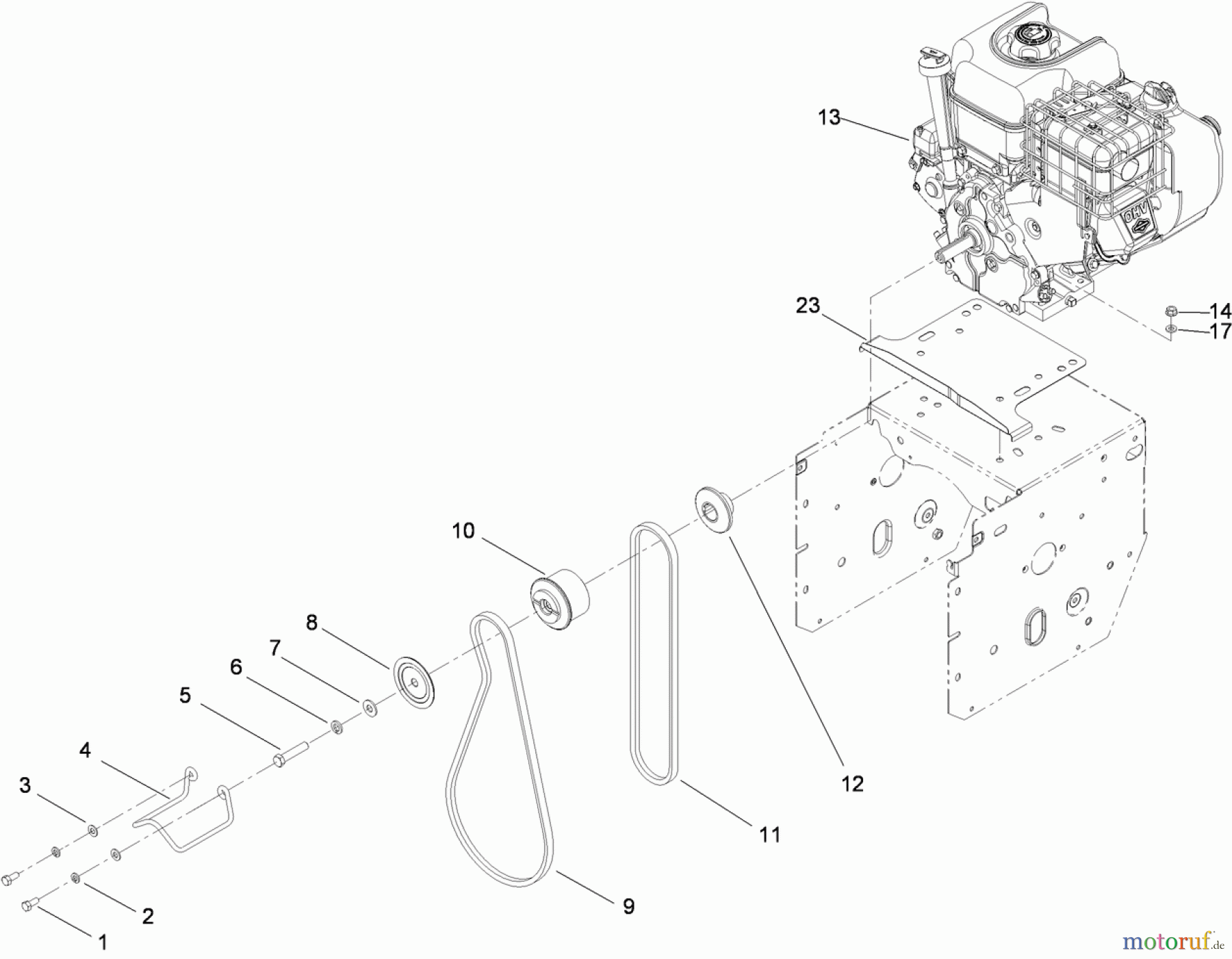  Toro Neu Snow Blowers/Snow Throwers Seite 2 38624W (826 OXE) - Toro Power Max 826 OXE Snowthrower, 2011 (311000001-311999999) ENGINE ASSEMBLY