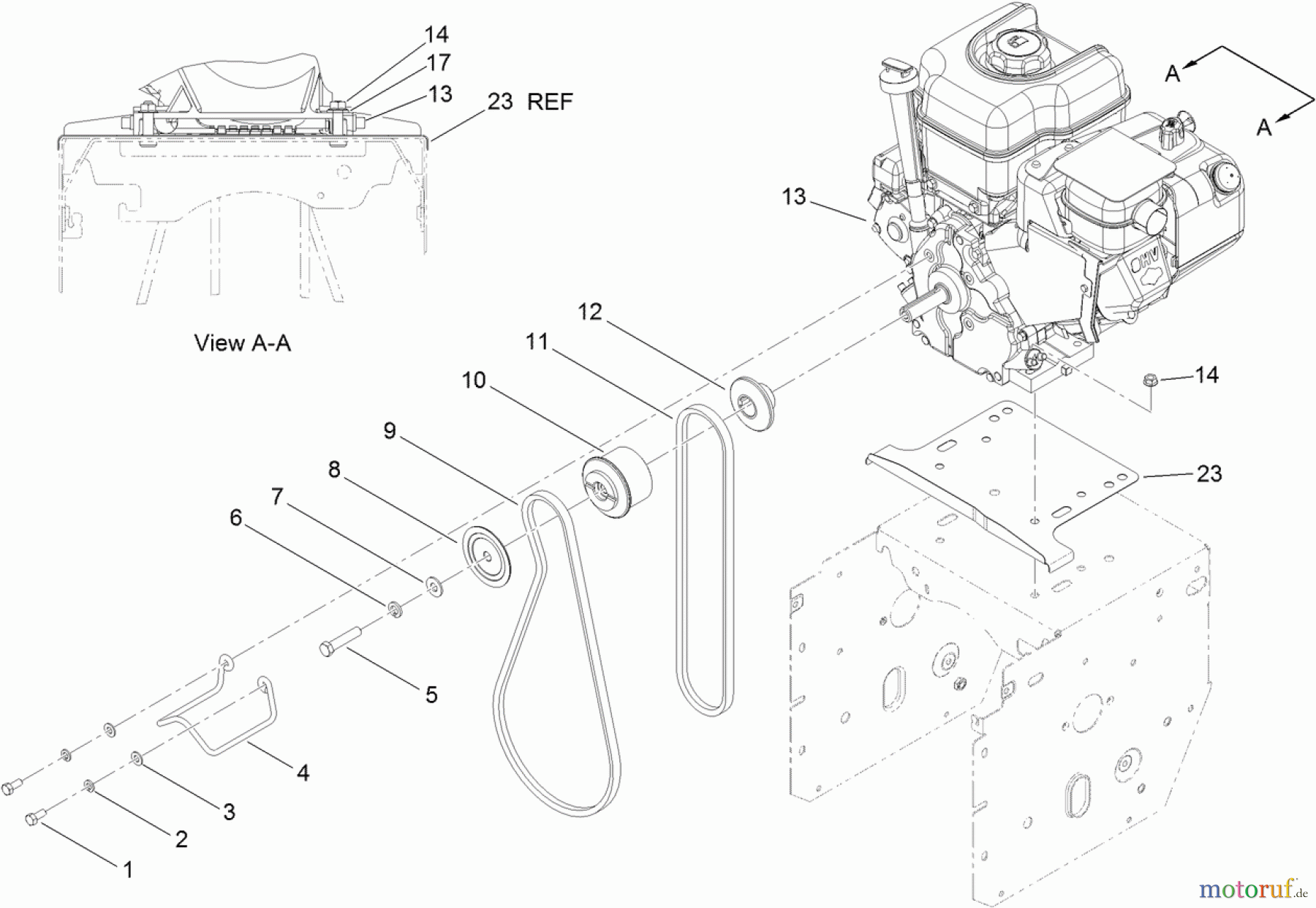  Toro Neu Snow Blowers/Snow Throwers Seite 2 38624W (826 OXE) - Toro Power Max 826 OXE Snowthrower, 2012 (SN 312000001-312008458) ENGINE ASSEMBLY