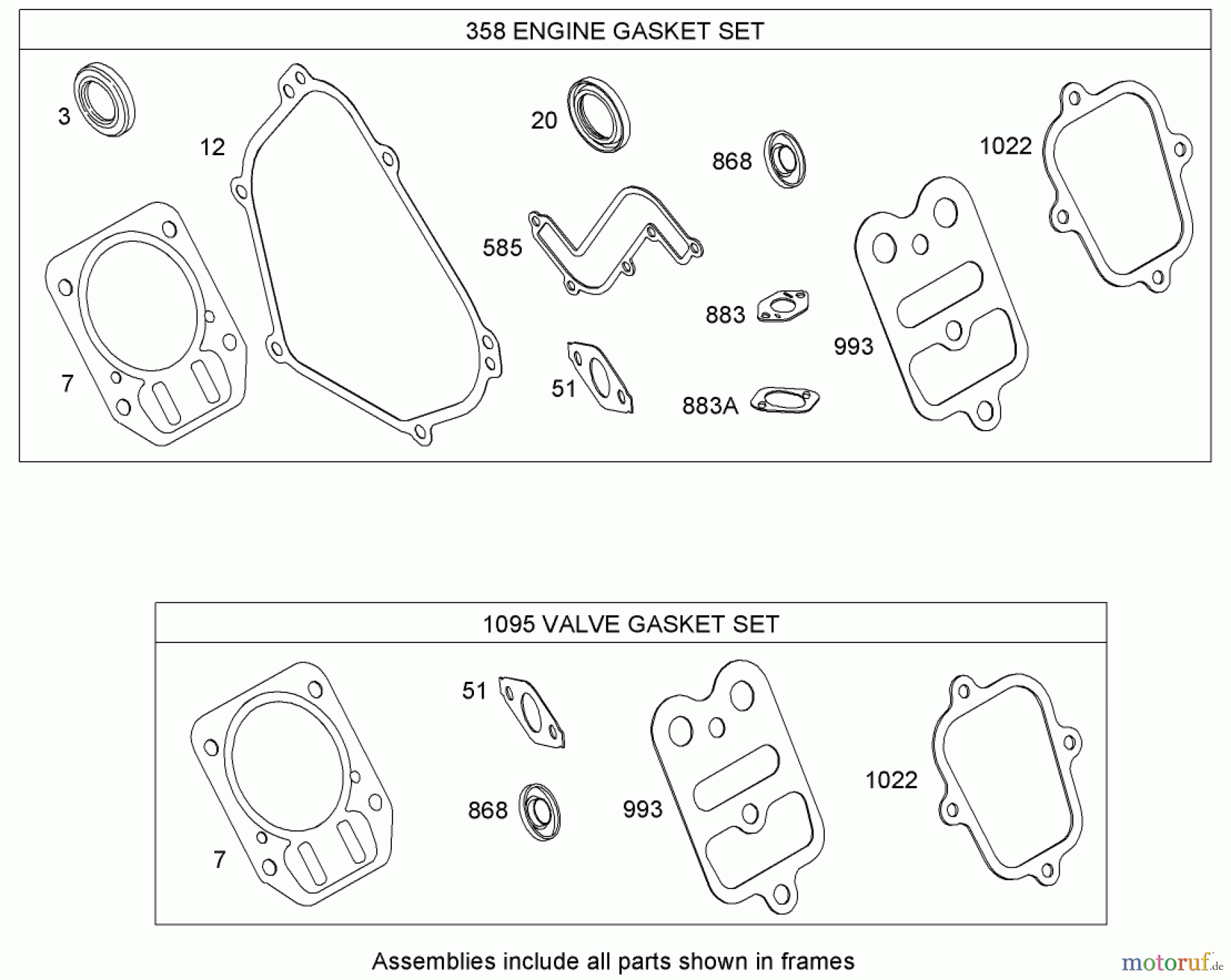  Toro Neu Snow Blowers/Snow Throwers Seite 2 38629 (826 OE) - Toro Power Max 826 OE Snowthrower, 2009 (290000001-290999999) GASKET KIT BRIGGS AND STRATTON 15D104-0112-E1