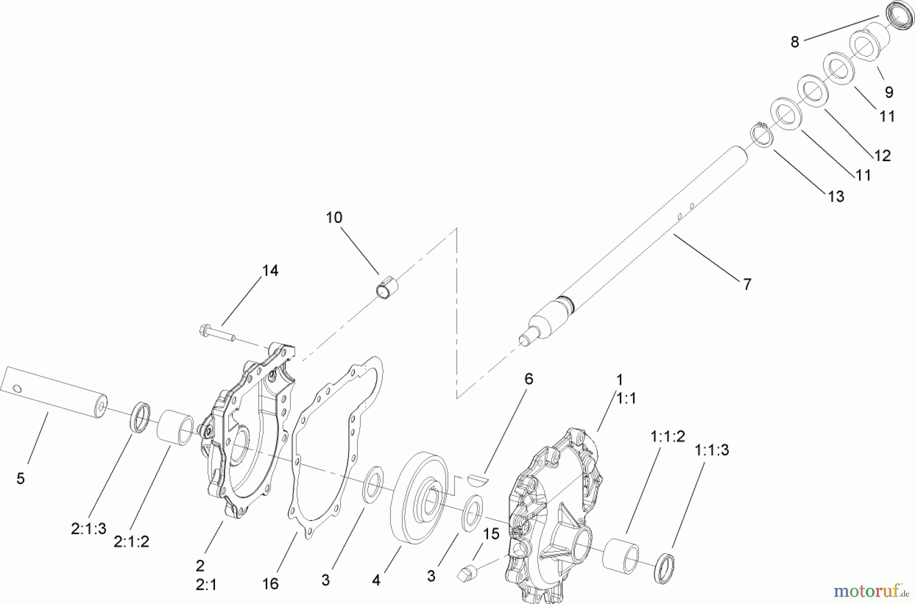  Toro Neu Snow Blowers/Snow Throwers Seite 2 38639 (828 OE) - Toro Power Max 828 OE Snowthrower, 2008 (280000001-280999999) 28 INCH AUGER GEARCASE ASSEMBLY NO. 108-7329