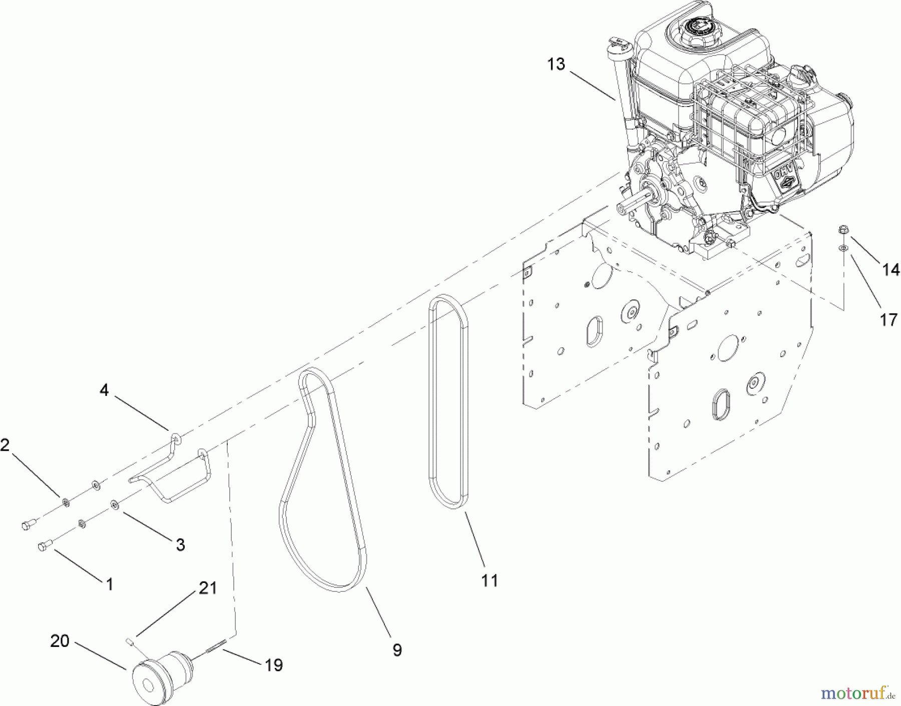  Toro Neu Snow Blowers/Snow Throwers Seite 2 38639 (828 OE) - Toro Power Max 828 OE Snowthrower, 2008 (280000001-280999999) ENGINE ASSEMBLY