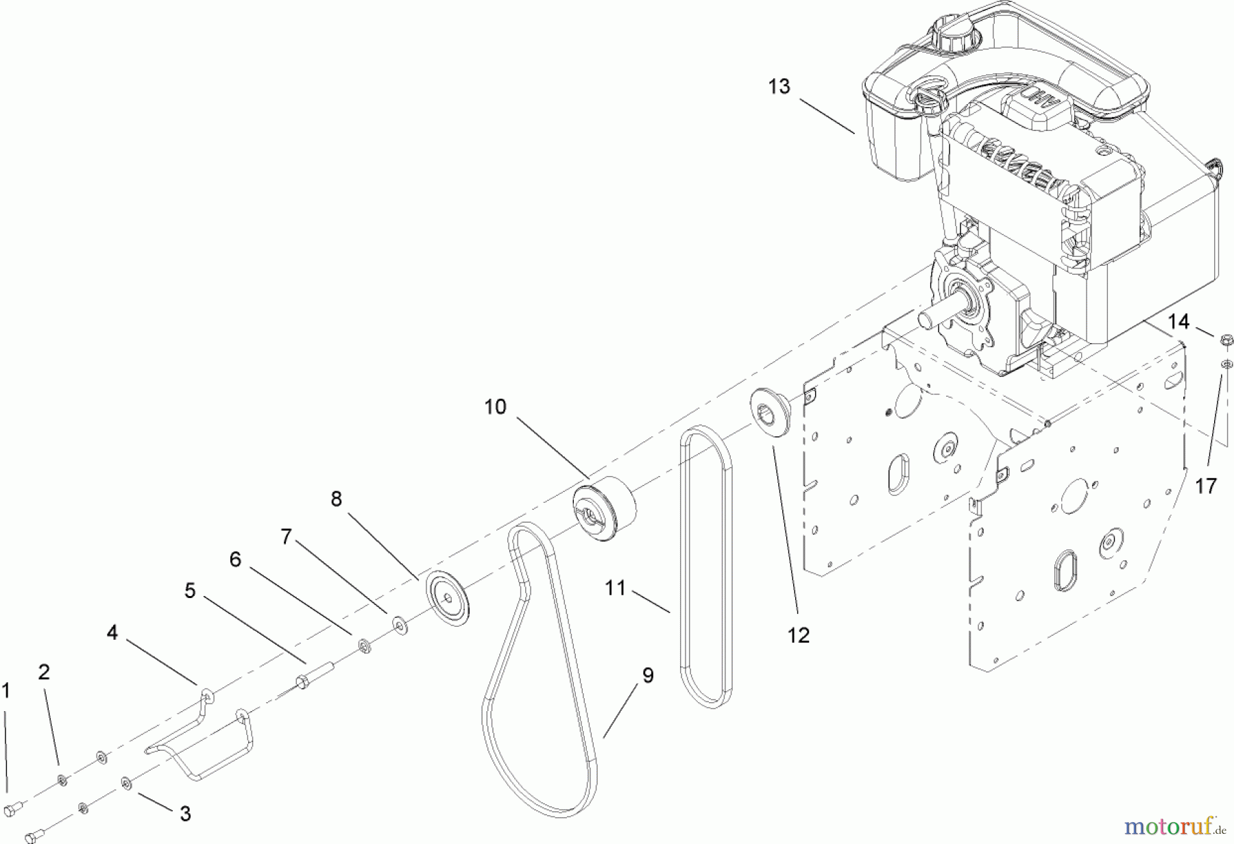  Toro Neu Snow Blowers/Snow Throwers Seite 2 38651 (1128 OXE) - Toro Power Max 1128 OXE Snowthrower, 2008 (280000001-280999999) ENGINE ASSEMBLY