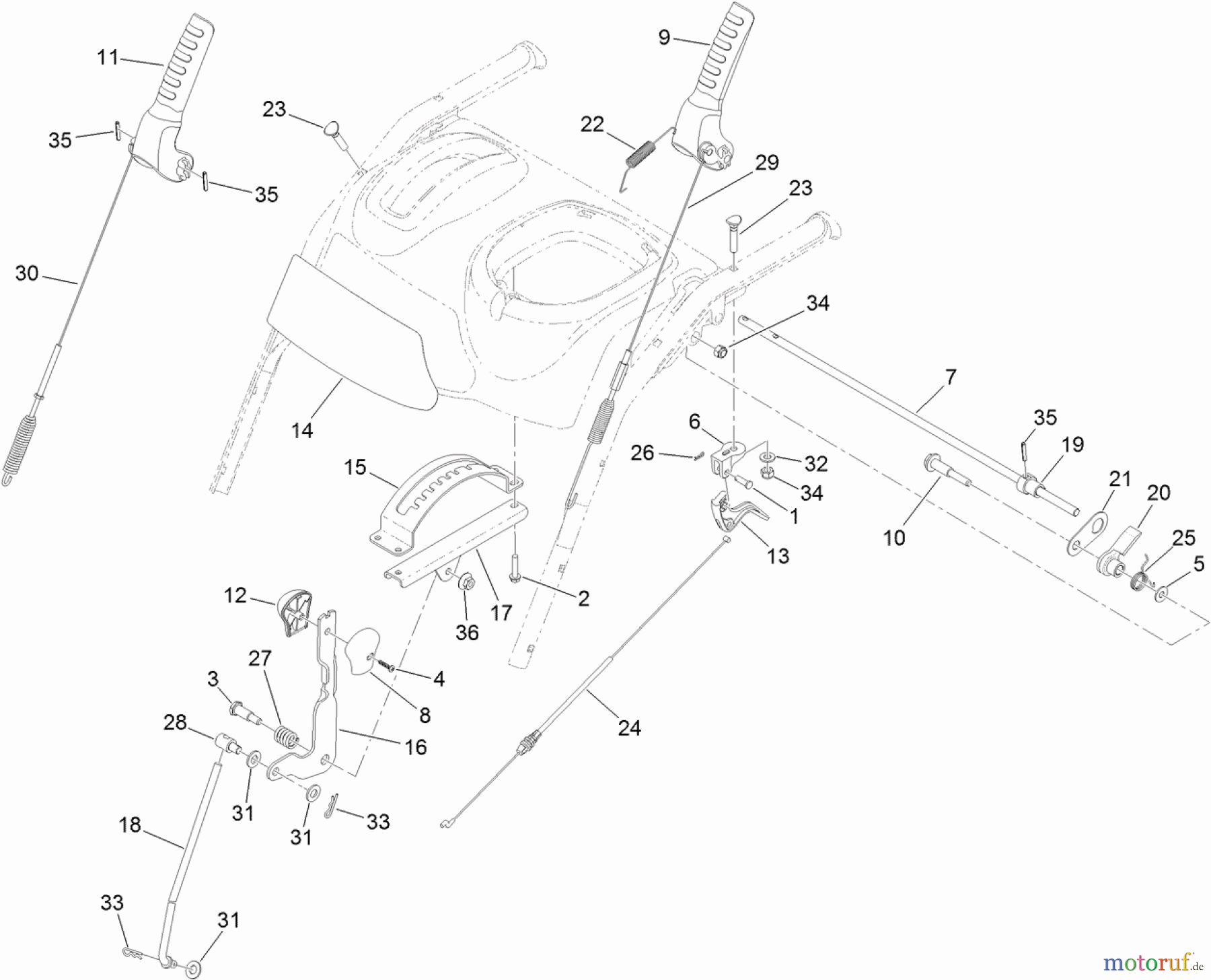  Toro Neu Snow Blowers/Snow Throwers Seite 2 38661 (926 OXE) - Toro Power Max 926 OXE Snowthrower, 2012 (SN 312000001-312999999) CONTROLS ASSEMBLY