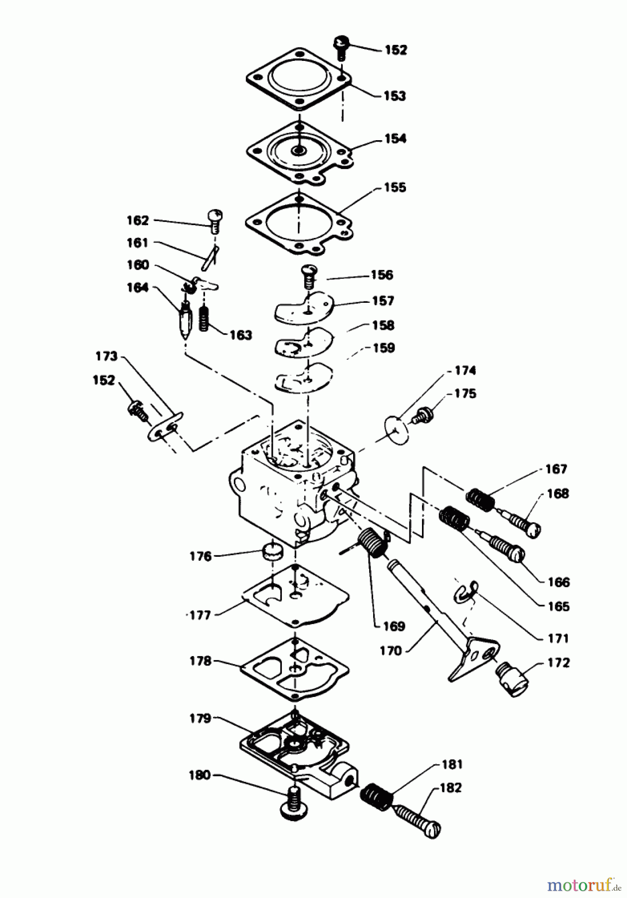  Toro Neu Trimmers, String/Brush 51625 - Toro Gas Trimmer/Weeder, 1980 (0000001-0999999) CARBURETOR ASSEMBLY