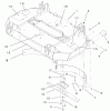 Mähdecks 78477 - Toro 48" Recycler Mower (SN: 995001 - 999999) (1999) Spareparts DECK, BAFFLES AND BLADE ASSEMBLY