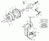 Mähdecks 30555 - Toro 52" Side Discharge Mower, Groundsmaster 200 Series (SN: 30001 - 39999) (1983) Spareparts ENGINE, ONAN MODEL NO. B48G-GA020 TYPE NO. 4051C CRANKSHAFT AND FLYWHEEL