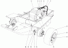 Mähdecks 30555 - Toro 52" Side Discharge Mower, Groundsmaster 200 Series (SN: 30001 - 39999) (1983) Spareparts GAS TANK AND AXLE ASSEMBLY