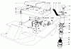 Mähdecks 30555 - Toro 52" Side Discharge Mower, Groundsmaster 200 Series (SN: 30001 - 39999) (1983) Spareparts SEAT MOUNT AND AIR CLEANER ASSEMBLY