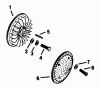 Mähdecks 30544 - Toro 44" Side Discharge Mower, Groundsmaster 120 (SN: 700001 - 799999) (1987) Spareparts FLYWHEEL-KOHLER ENGINE MODEL NO. KT17QS TYPE NO. 24324