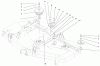 Mähdecks 30162 - Toro 62" Side Discharge Mower (SN: 990001 - 999999) (1999) Spareparts PULLEYS AND IDLER ASSEMBLY
