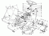 Mähdecks 30544 - Toro 44" Side Discharge Mower, Groundsmaster 117/120 (SN: 100001 - 199999) (1991) Spareparts FRAME & STEERING ASSEMBLY
