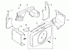 Mähdecks 30544 - Toro 44" Side Discharge Mower, Groundsmaster 117/120 (SN: 200001 - 299999) (1992) Spareparts BAFFLES AND SHROUD-ENGINE KOHLER MODEL NO. M18QS-24657