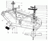 Mähdecks 30544 - Toro 44" Side Discharge Mower, Groundsmaster 117/120 (SN: 200001 - 299999) (1992) Spareparts CUTTING UNIT MODEL NO. 30768 #1