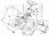 Mähdecks 30544 - Toro 44" Side Discharge Mower, Groundsmaster 117/120 (SN: 200001 - 299999) (1992) Spareparts FRAME & STEERING ASSEMBLY