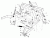 Mähdecks 30544 - Toro 44" Side Discharge Mower, Groundsmaster 117/120 (SN: 200001 - 299999) (1992) Spareparts PARKING BRAKE & LIFT FRAME ASSEMBLY