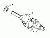 Mähdecks 30544 - Toro 44" Side Discharge Mower, Groundsmaster 120 (SN: 500001 - 599999) (1985) Spareparts CRANKSHAFT-ENGINE KOHLER MODEL NO. KT17QS TYPE NO. 24324