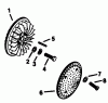 Mähdecks 30544 - Toro 44" Side Discharge Mower, Groundsmaster 120 (SN: 500001 - 599999) (1985) Spareparts FLYWHEEL-ENGINE KOHLER MODEL NO. KT17QS TYPE NO. 24324