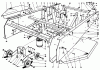 Mähdecks 30544 - Toro 44" Side Discharge Mower, Groundsmaster 120 (SN: 500001 - 599999) (1985) Spareparts FRAME & JACKSHAFT ASSEMBLY