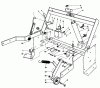 Mähdecks 30544 - Toro 44" Side Discharge Mower, Groundsmaster 120 (SN: 500001 - 599999) (1985) Spareparts PARKING BRAKE & LIFT FRAME ASSEMBLY