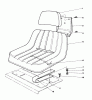 Mähdecks 30768 - Toro 52" Rear Discharge Mower (SN: 8000001 - 8999999) (1988) Spareparts STANDARD SEAT KIT MODEL NO. 30746 (OPTIONAL)