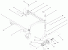 Mähdecks 30544TE - Toro 112cm Side Discharge Mower, Groundsmaster 120 (SN: 240000001 - 240999999) (2004) Spareparts CARRIER FRAME AND CASTER WHEEL ASSEMBLY