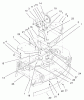 Mähdecks 30544TE - Toro 112cm Side Discharge Mower, Groundsmaster 120 (SN: 240000001 - 240999999) (2004) Spareparts COVER AND GEARBOX ASSEMBLY