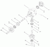 Mähdecks 30544TE - Toro 112cm Side Discharge Mower, Groundsmaster 120 (SN: 240000001 - 240999999) (2004) Spareparts GEARBOX ASSEMBLY NO. 105-4600