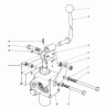 Mähdecks 30545 - Toro 52" Side Discharge Mower (SN: 80000001 - 89999999) (1978) Spareparts VALVE AND LEVER ASSEMBLY