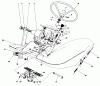 Mähdecks 30555 - Toro 52" Side Discharge Mower, Groundsmaster 200 Series (SN: 4000001 - 4999999) (1984) Spareparts PEDALS AND STEERING WHEEL ASSEMBLY