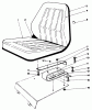 Mähdecks 30555 - Toro 52" Side Discharge Mower, Groundsmaster 200 Series (SN: 4000001 - 4999999) (1984) Spareparts SEAT KIT NO. 30764