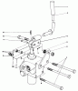 Mähdecks 30555 - Toro 52" Side Discharge Mower, Groundsmaster 200 Series (SN: 4000001 - 4999999) (1984) Spareparts VALVE AND LEVER ASSEMBLY