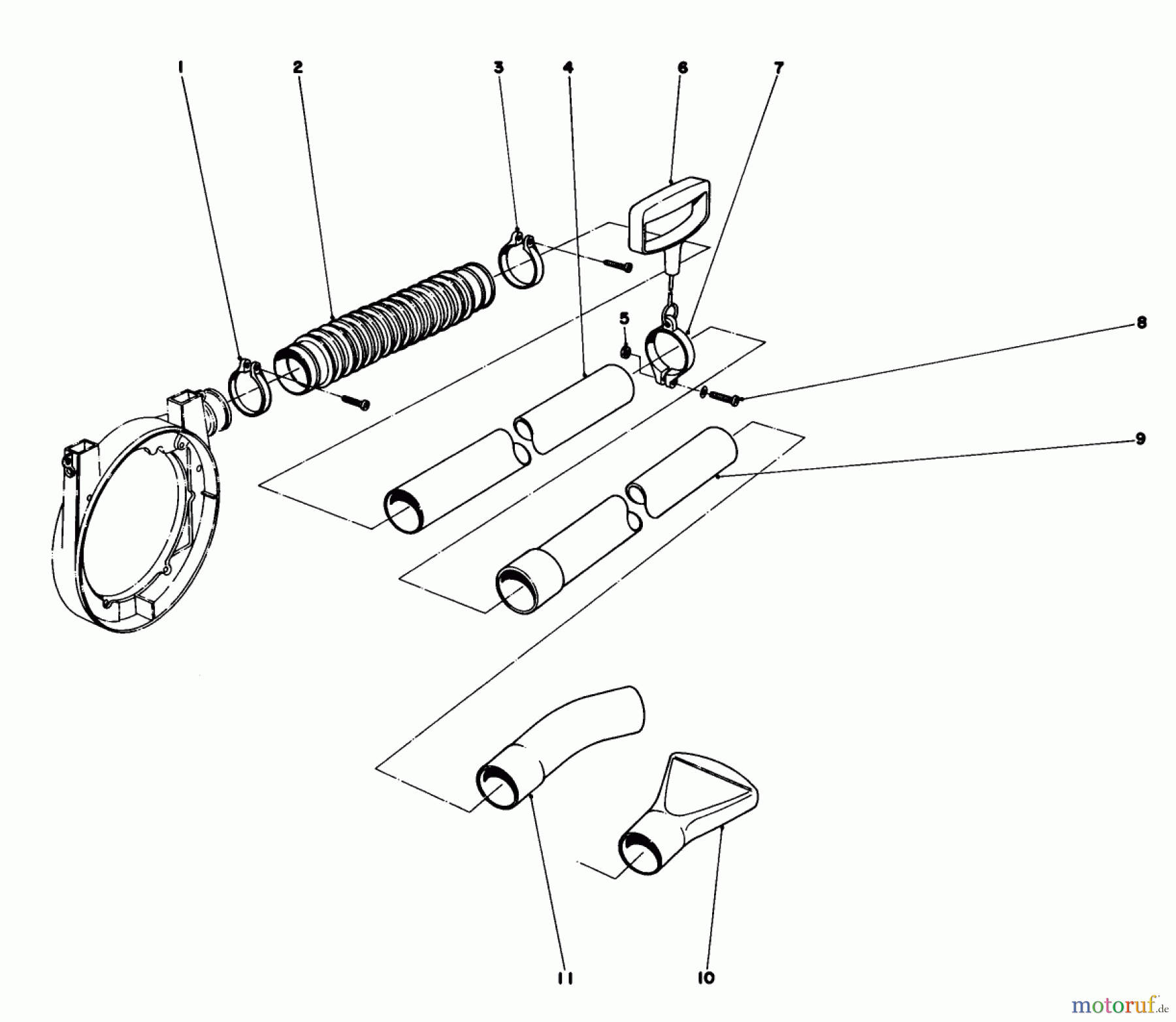  Laubbläser / Laubsauger 30930 - Toro 21cc Hand Held Blower (SN: 0000001 - 0999999) (1980) BLOWER PIPE ASSEMBLY