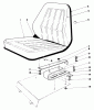 Mähdecks 30555 - Toro 52" Side Discharge Mower, Groundsmaster 200 Series (SN: 7000001 - 7999999) (1987) Spareparts STANDARD SEAT KIT MODEL NO. 30764