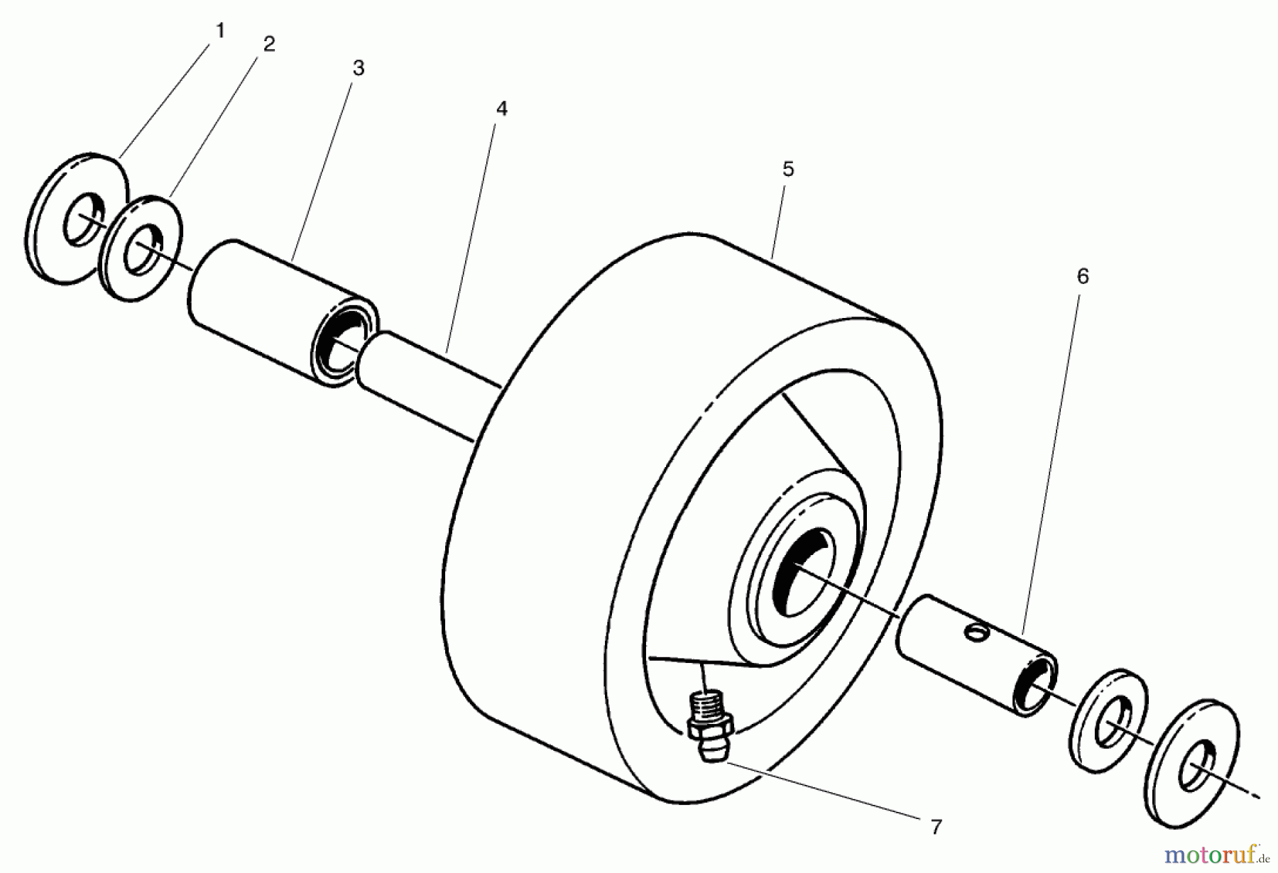  Mähdecks 30564TE - Toro 158cm Side Discharge Mower (SN: 80000001 - 89999999) (1998) PHENOLIC WHEEL ASSEMBLY NO. 27-1050 (OPTIONAL)