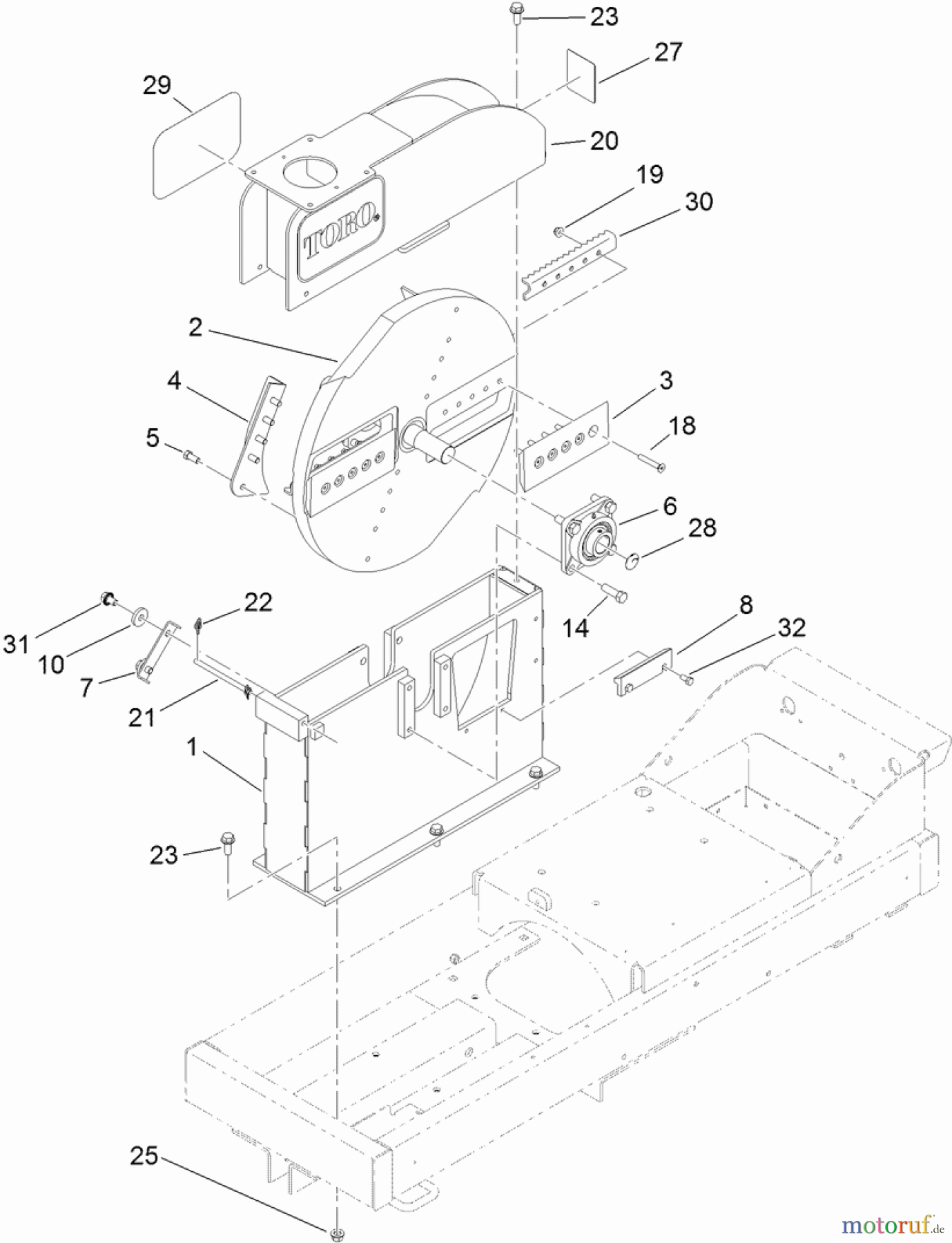  Laubbläser / Laubsauger 32614 - Toro BC-25 Brush Chipper (SN: 312000001 - 312999999) (2012) CUTTER WHEEL ASSEMBLY