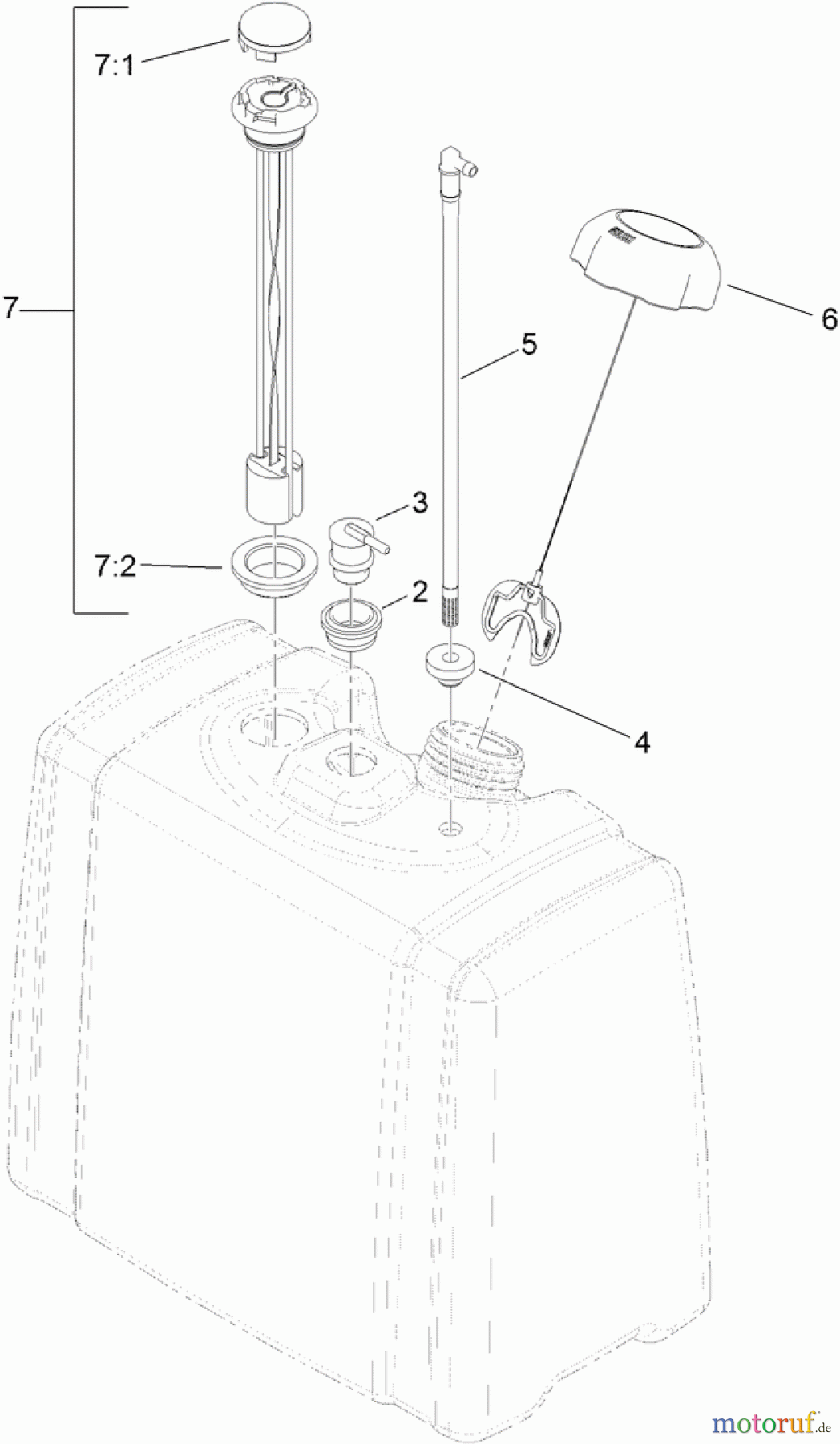  Laubbläser / Laubsauger 32614 - Toro BC-25 Brush Chipper (SN: 312000001 - 312999999) (2012) FUEL TANK ASSEMBLY NO. 115-9048