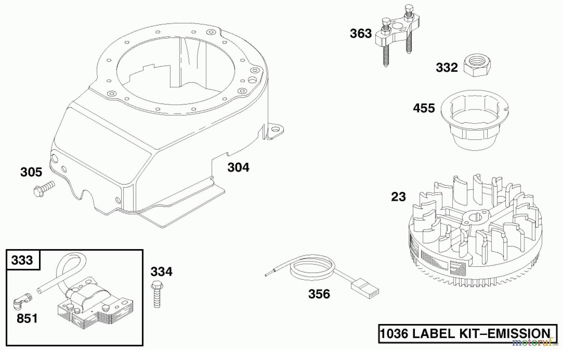  Laubbläser / Laubsauger 53080 - Toro Lawn Vacuum, 9 cu. ft. (SN: 790001 - 799999) (1997) ENGINE BRIGGS & STRATTON MODEL 12F702-1741-A1 #7