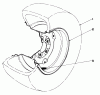 Mähdecks 30721 - Toro 72" Side Discharge Mower (SN: 100001 - 199999) (1981) Spareparts TIRE & WHEEL ASSEMBLY 23 X 10.50 X 12 (OPTIONAL) NO. 36-1050