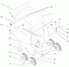 Laubbläser / Laubsauger 53080 - Toro Lawn Vacuum, 9 cu. ft. (SN: 890001 - 899999) (1998) Spareparts HANDLE AND BAG ASSEMBLY