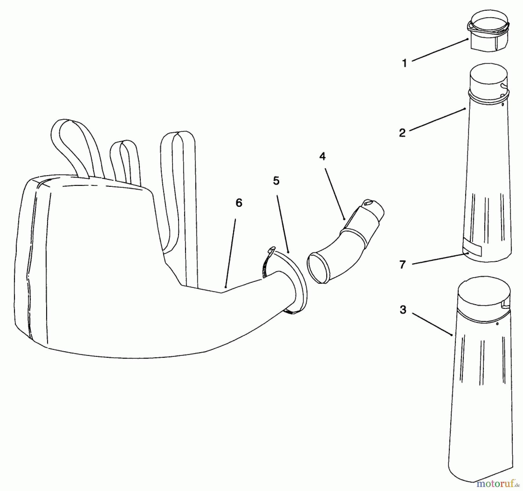  Laubbläser / Laubsauger 62901 - Toro Gas Blower Vacuum (SN: 790000001 - 799999999) (1997) VACUUM ASSEMBLY