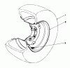 Mähdecks 30721 - Toro 72" Side Discharge Mower (SN: 900001 - 999999) (1979) Spareparts TIRE & WHEEL ASSEMBLY 23 X 10.50 X 12 (OPTIONAL) NO. 36-1050