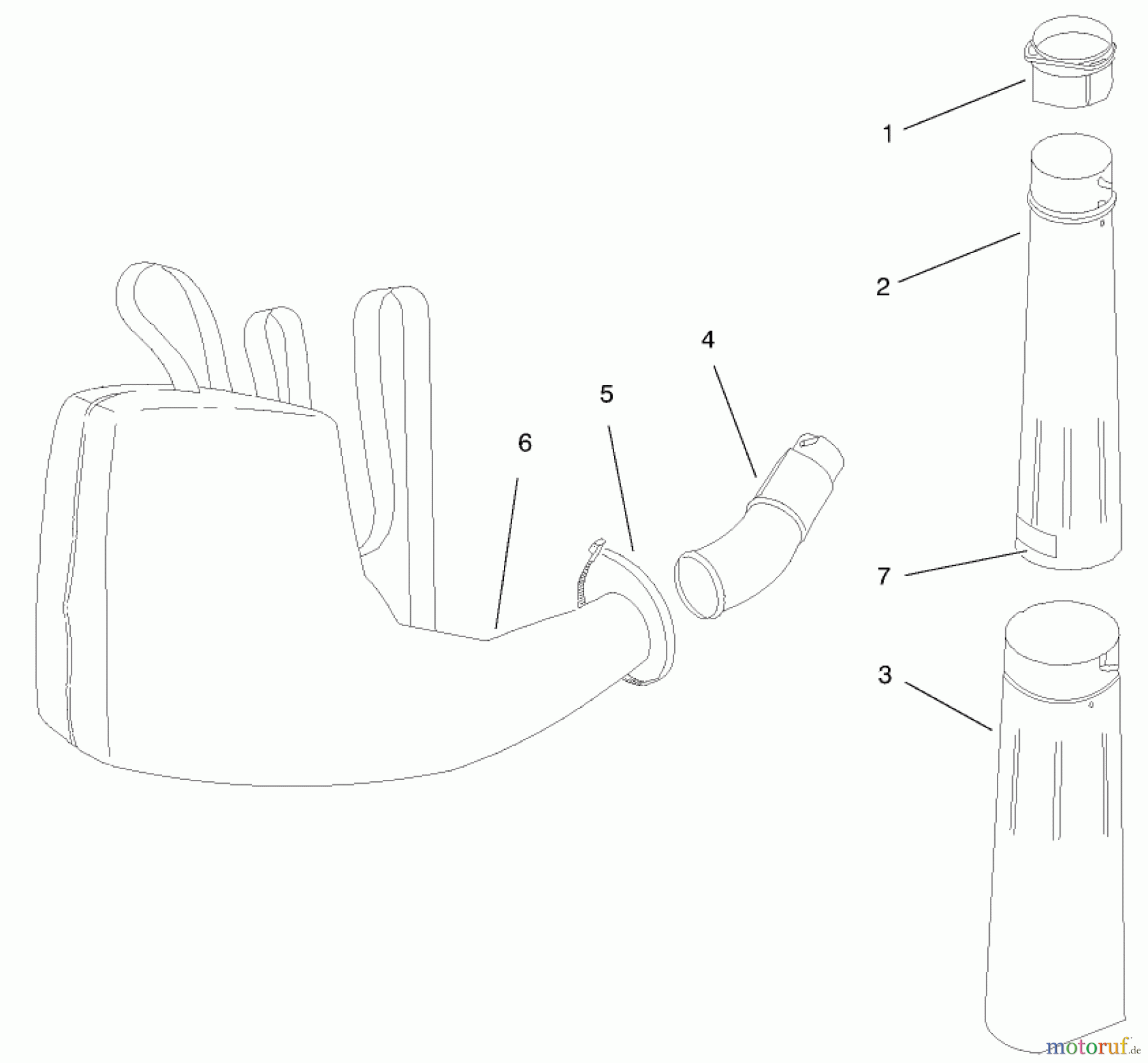  Laubbläser / Laubsauger 62902 - Toro 31cc Blower Vacuum (SN: 790000001 - 799999999) (1997) VACUUM ASSEMBLY