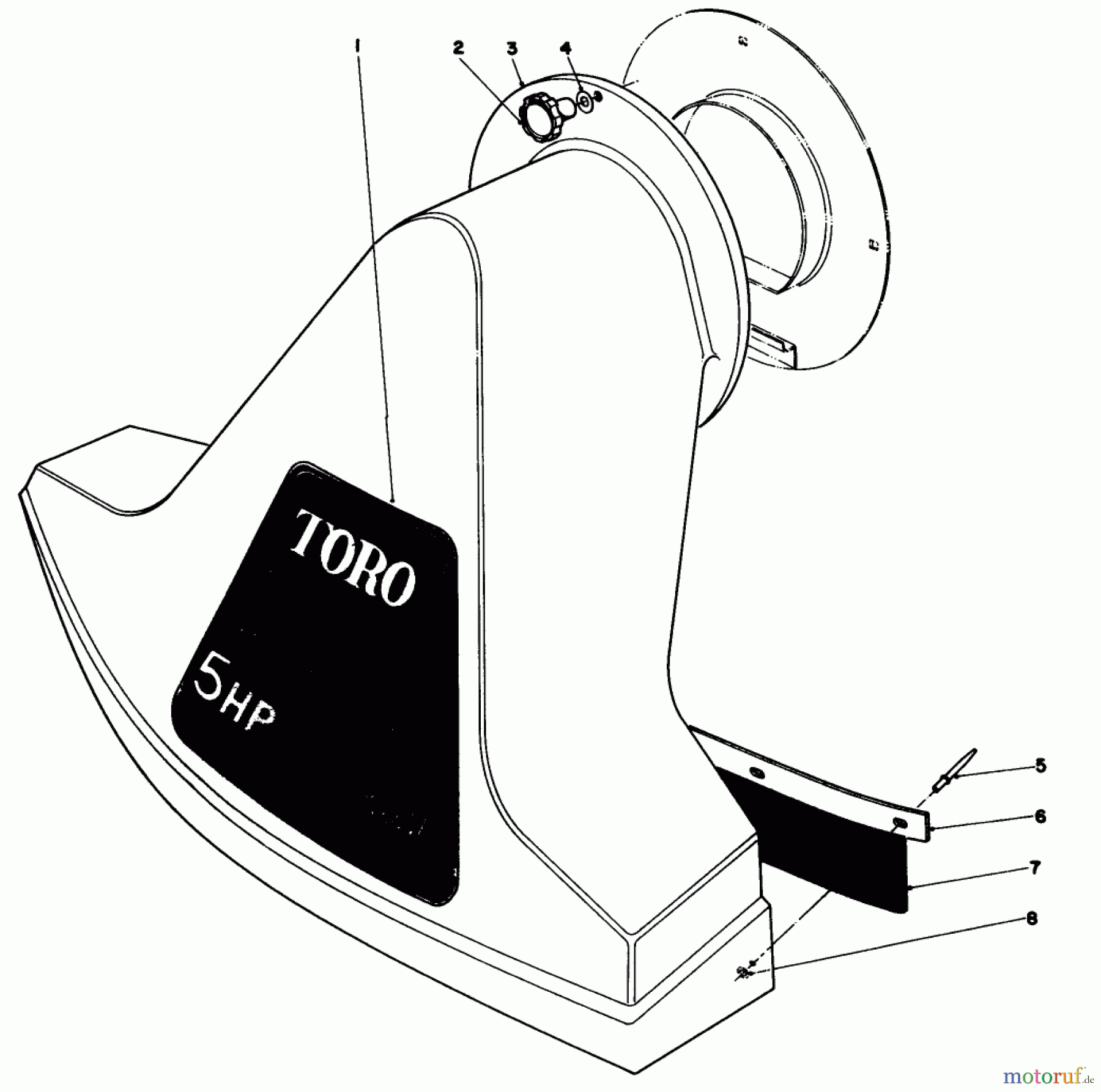  Laubbläser / Laubsauger 62923 - Toro 5 hp Lawn Vacuum (SN: 0000001 - 0999999) (1990) SNOUT ASSEMBLY