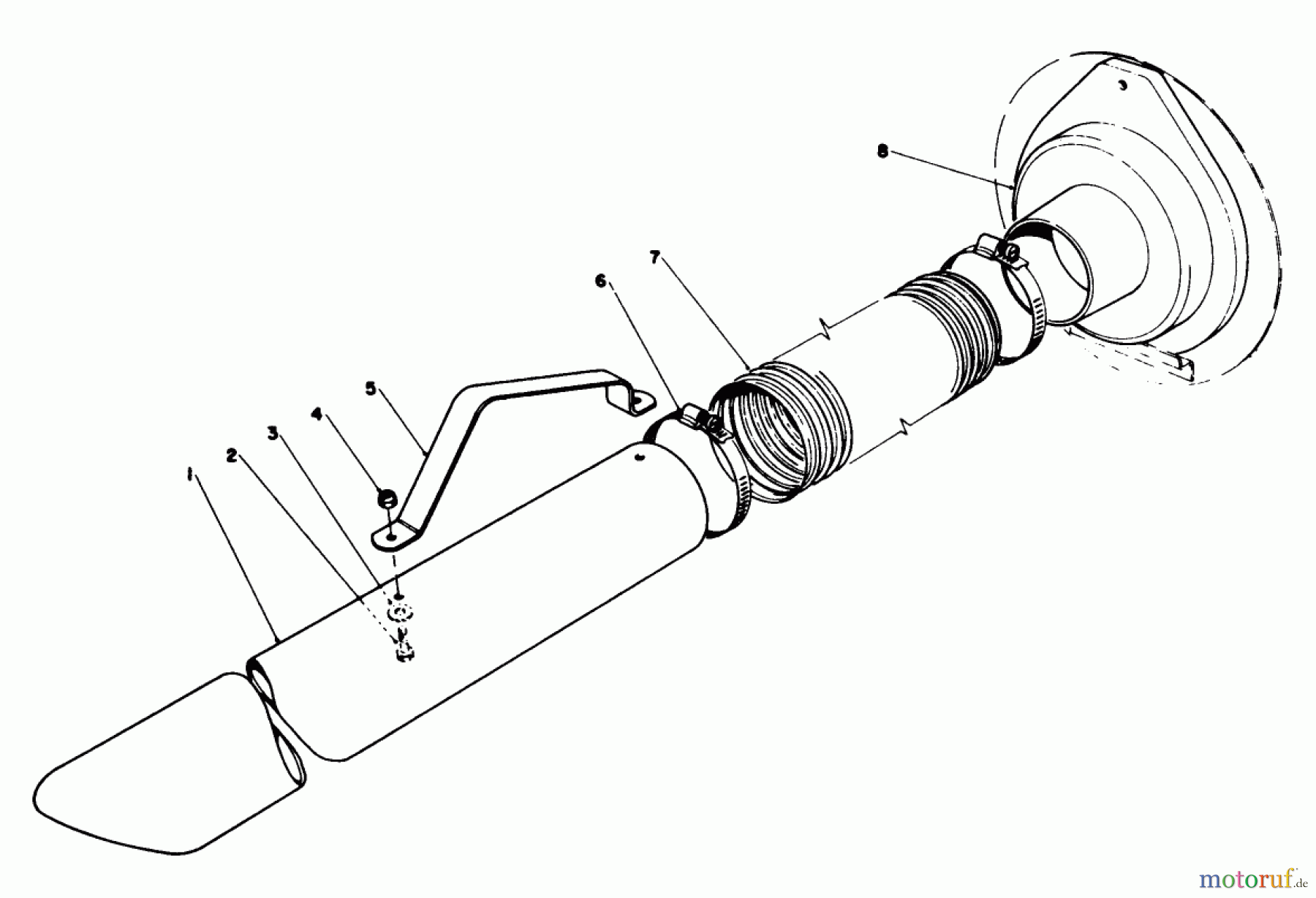  Laubbläser / Laubsauger 62912 - Toro 5 hp Lawn Vacuum (SN: 0000001 - 0999999) (1990) VACUUM HOSE KIT (MODEL 59085 OPTIONAL)